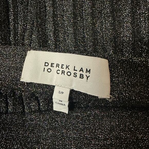 Derek Lam 10 Crosby Pleated Lurex Metallic Skirt Size Small Pleated Midi $495 - Picture 11 of 13